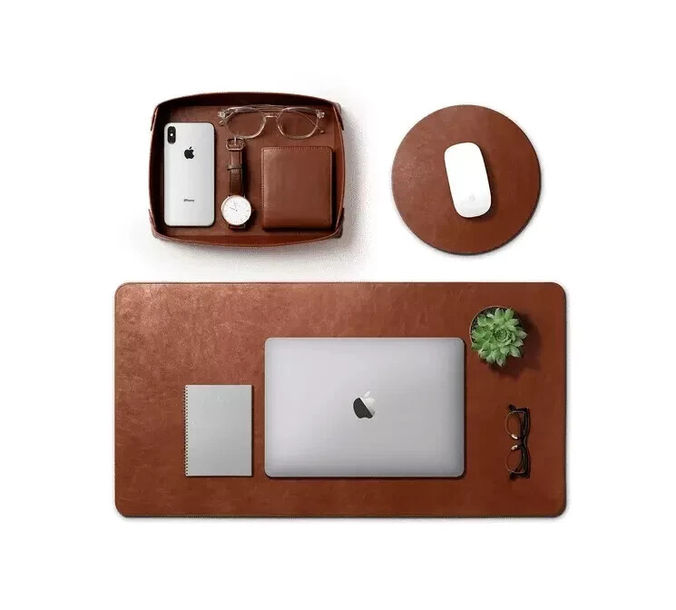 Desk Mat for Premium Goat Leather Large Laptop mat | Extended Mouse pad