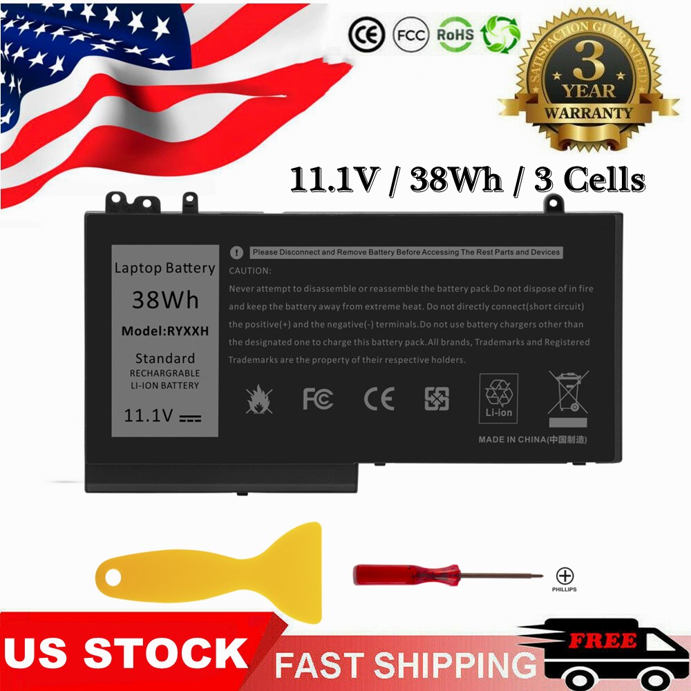 ✅LOT 38Wh RYXXH Battery For Dell Latitude E5250 E5250 VVXTW VY9ND 5TFCY 9P4D2