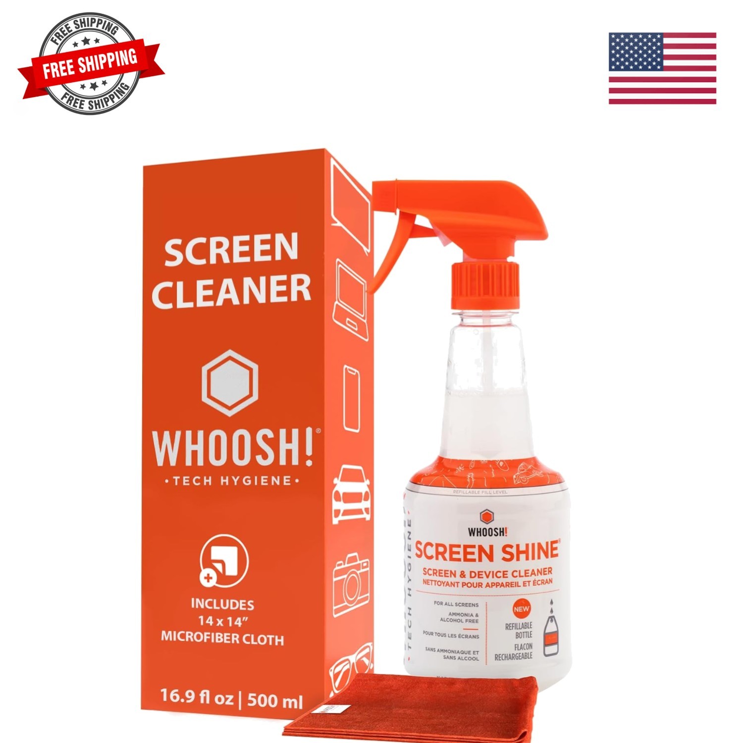 Screen Shine Pro – Refillable Screen Cleaning Kit, 16.9 fl oz