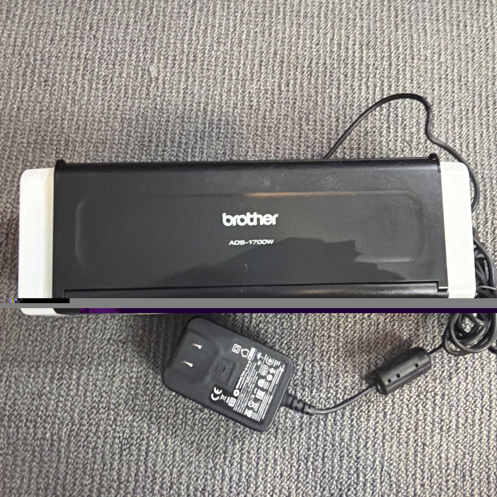 Brother ADS-1700W Compact Wireless Desktop Scanner  W/Power Cord