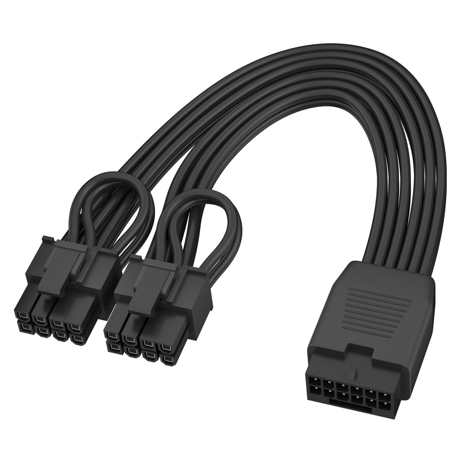 12VHPWR Cable Extension, 16 Pin(12+4) Female to Dual PCIe 8 Pin(6+2) Male GPU, P
