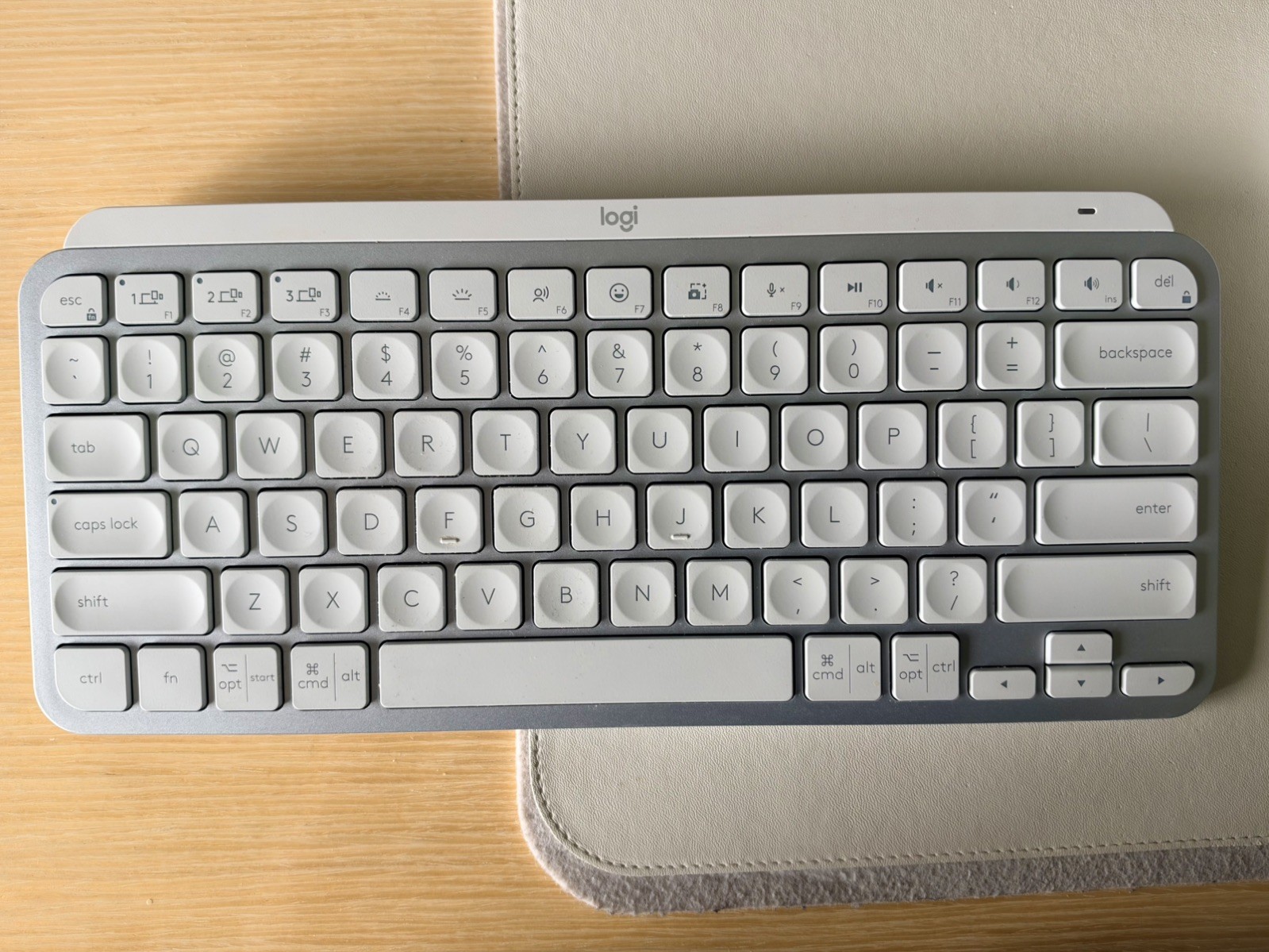 Logitech MX Keys Mini for Business Wireless Keyboard (Pale Gray), English - US