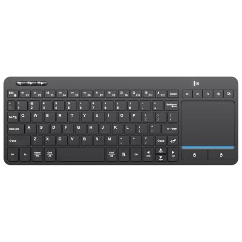 Multi-Device Wireless Bluetooth Keyboard with Touchpad-Wireless Keyboard with Mu