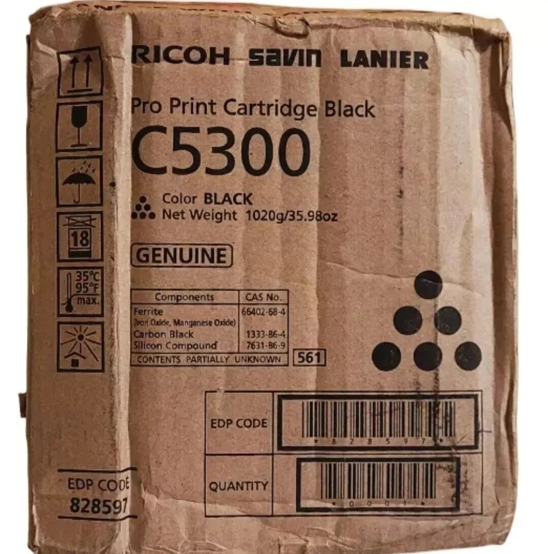 Ricoh Savin Lanier C5300 Black 828591 Pro Print Cartridge New Sealed-Open Box