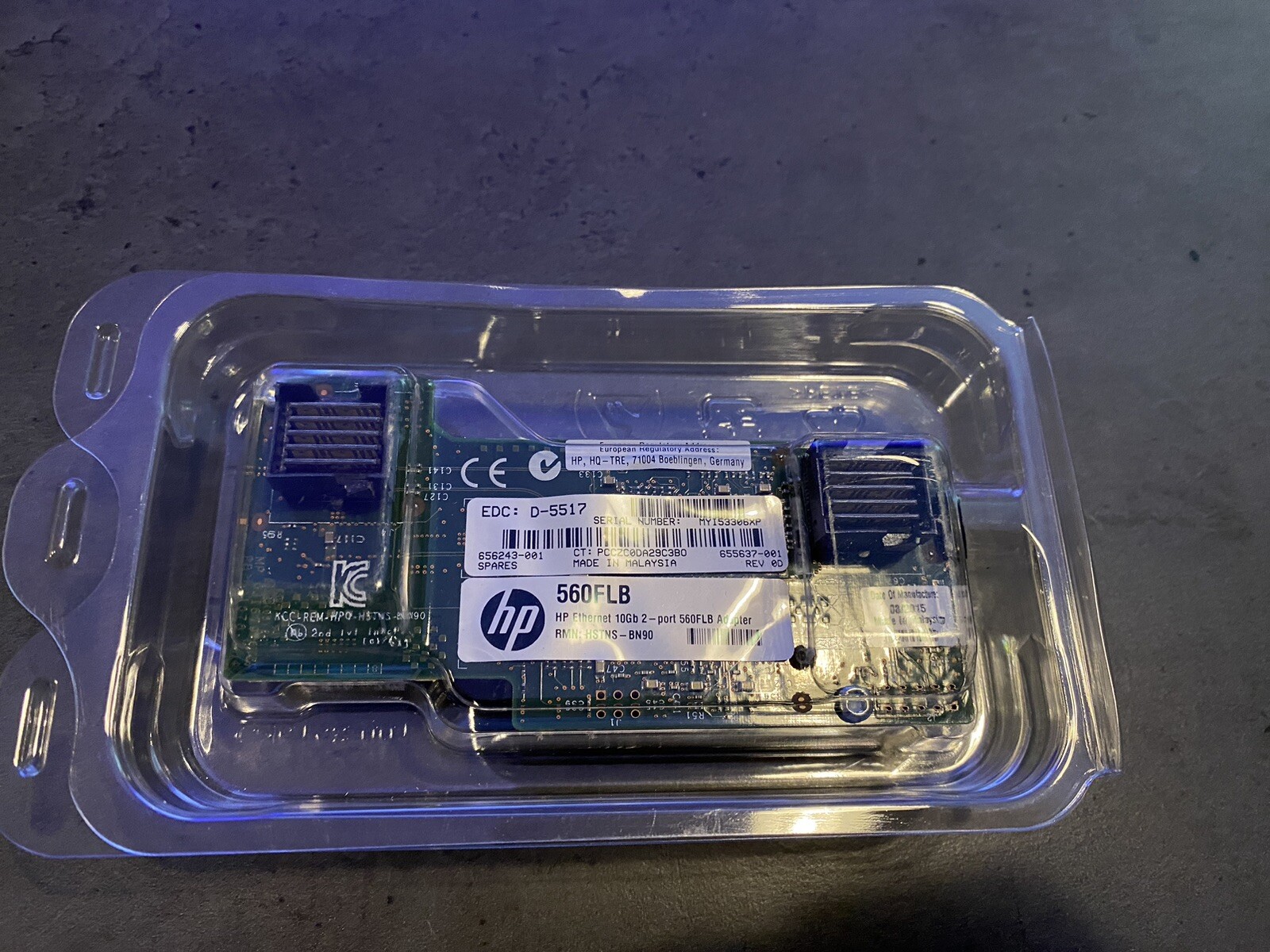2Pcs HPE Ethernet 10Gb 2-Port 560FLB Adapter -Mezzanine Server -10Gb Adapter