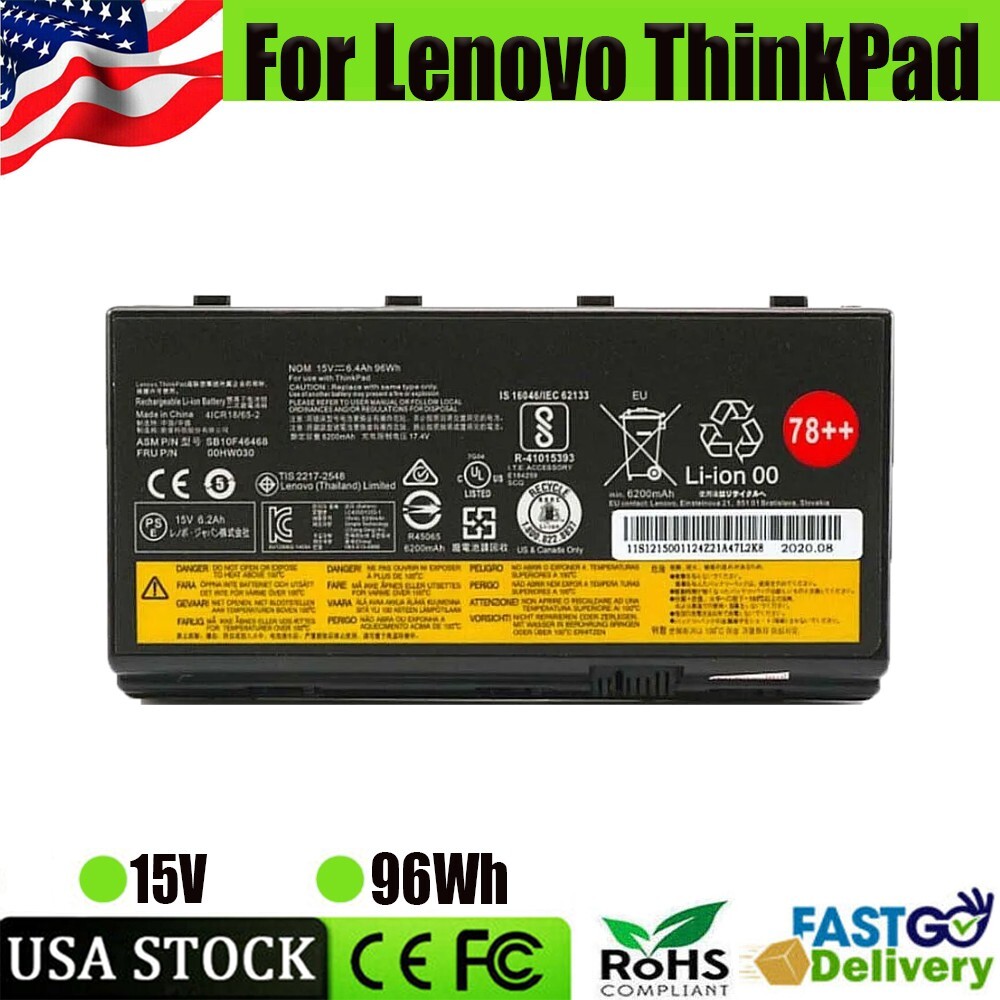 96WH 01AV451 Battery For Lenovo ThinkPad P70 P71 Series SB10F46468 00HW030 78++