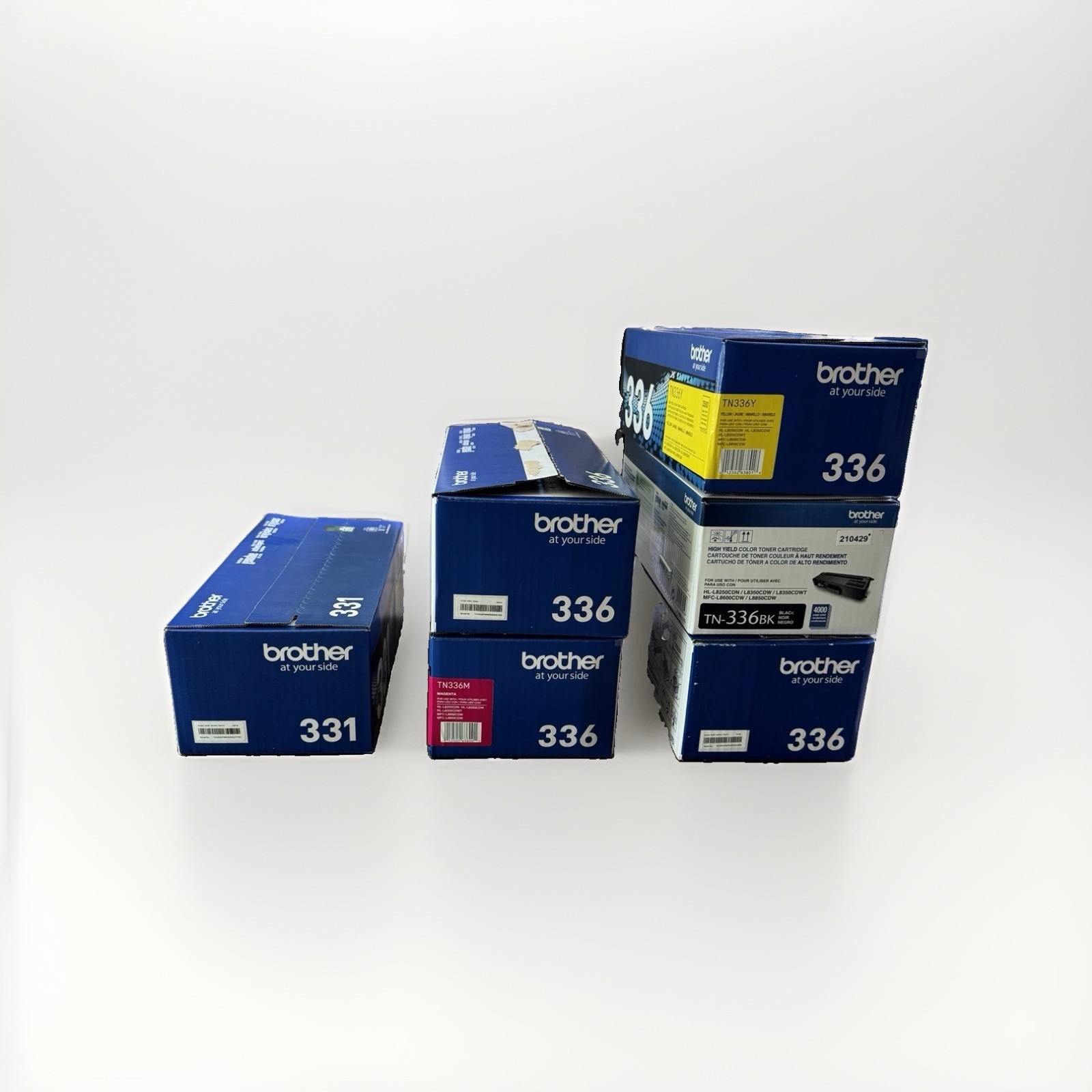 Set Of Brother Toner Cartridges. 6 Total. TN 336 (5) TN 331 (1)