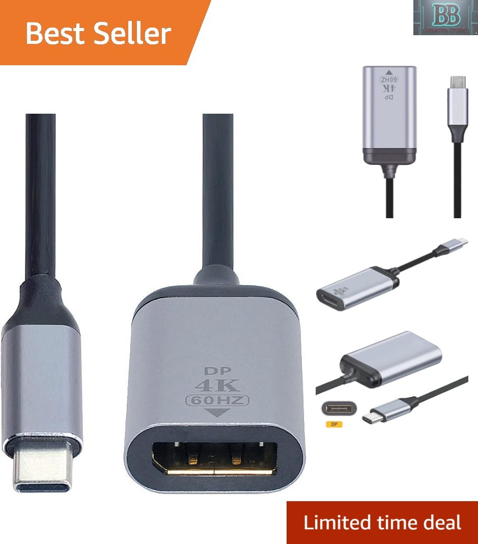 Sleek USB-C Type C to DP Adapter for Enhanced Multimedia Connectivity