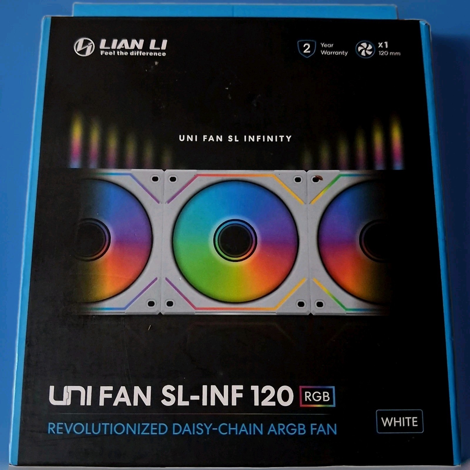 Lian Li UNI FAN SL-INF 120 ARGB White 120mm Case Fan 4-Pin 2100RPM