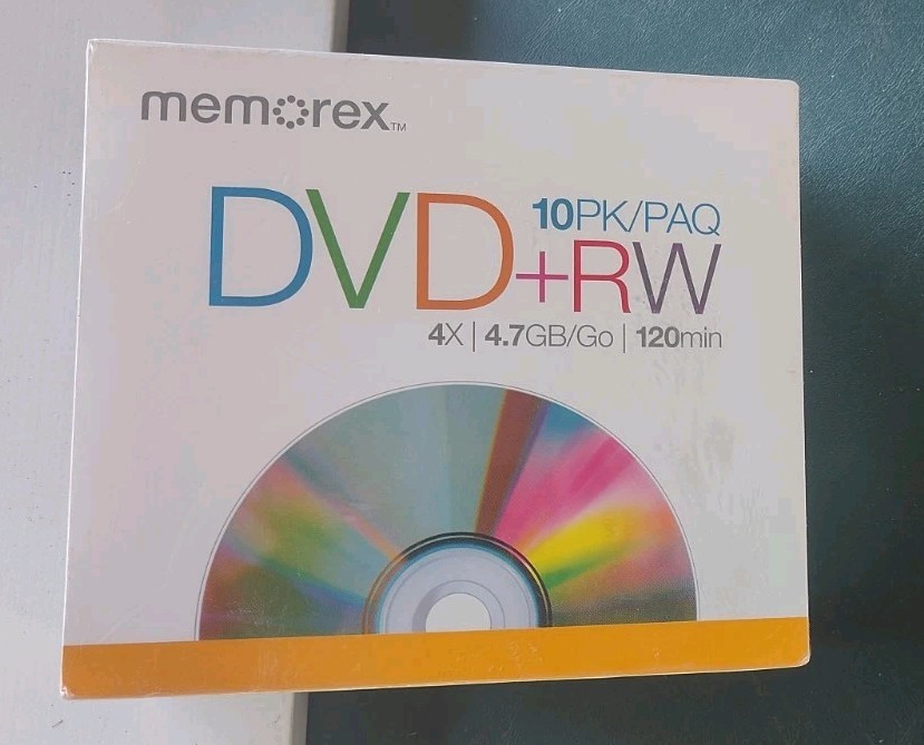 Memorex 10 PK/PAQ Sealed Blank DVD+RW Discs 4x 4.7GB/Go 120 Min