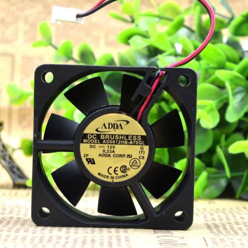 1pcs For ADDA AD0612HB-A70GL 6CM 6025 12V 0.23A 2-pin Double Ball Cooling Fan