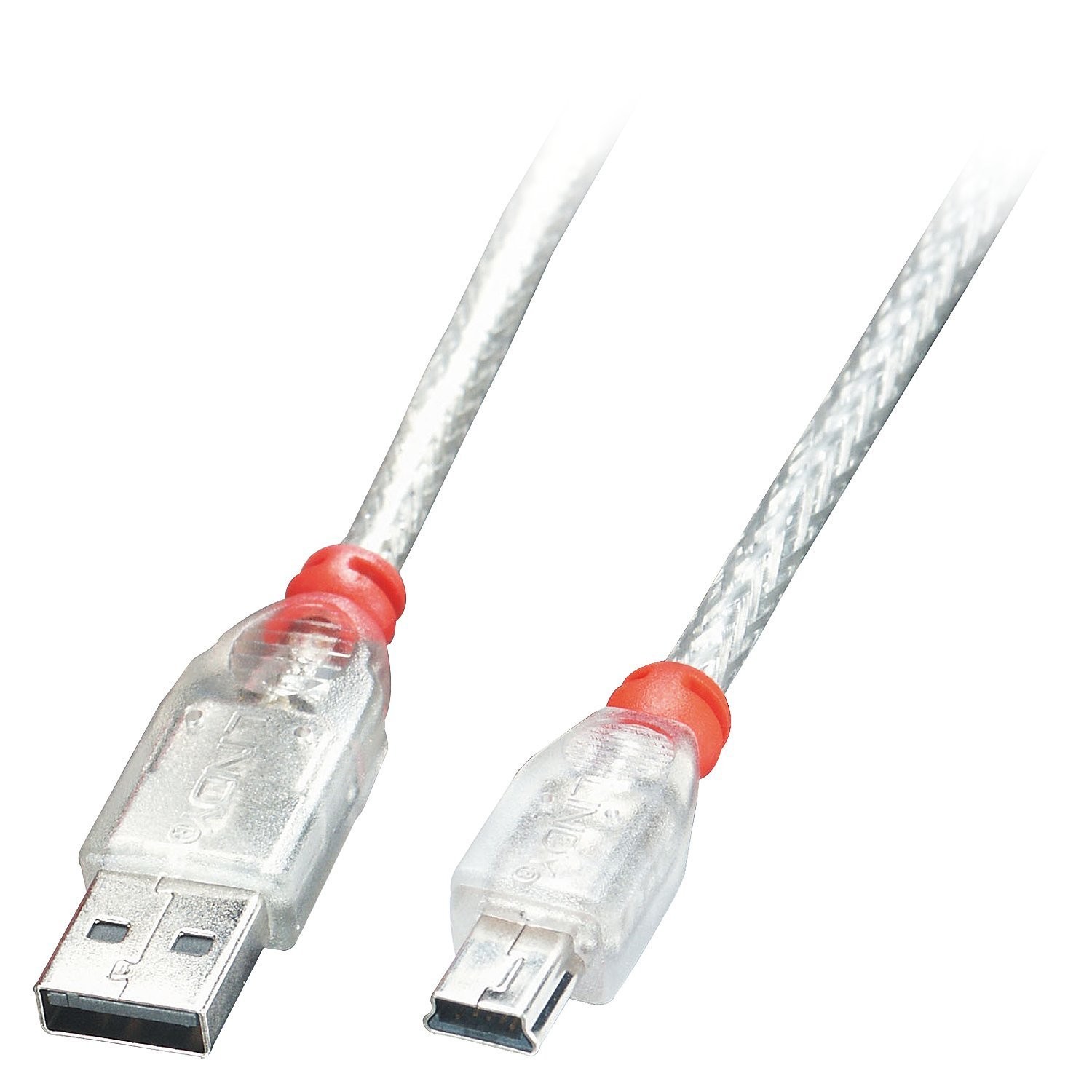 LINDY 3 m Type A to Mini-B USB 2.0 Cable - Transparent