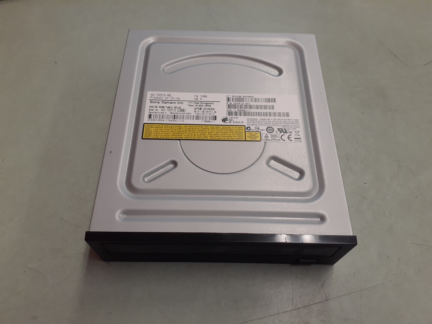 Sony AD-7231S DVD/CD Re-Writable Drive 530413-001 - Black Bezel