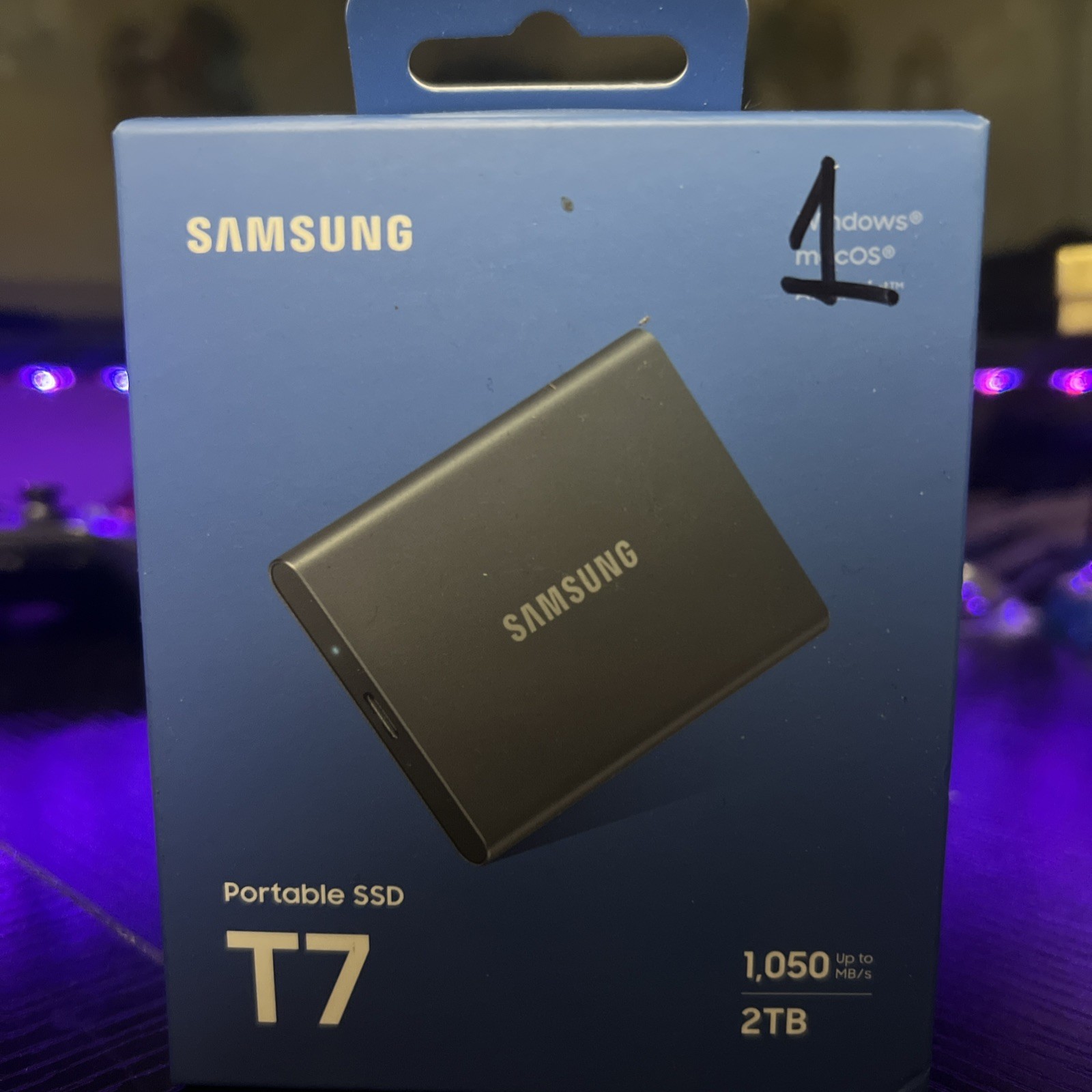 Samsung T7 2TB USB 3.2 Portable Solid State Drive - Titan Grey