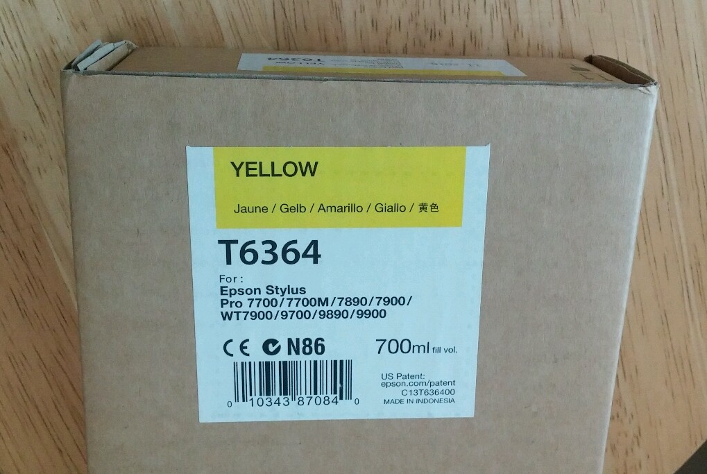 05-2020 New EPSON T6364 Yellow Ink 700ml Stylus Pro 7890/7900/9890/9900