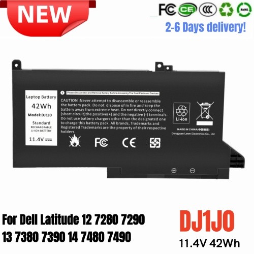 ✅LOT DJ1J0 Battery For DELL Latitude 12 13 14 7000/ E7280 E7380 E7290 E7490