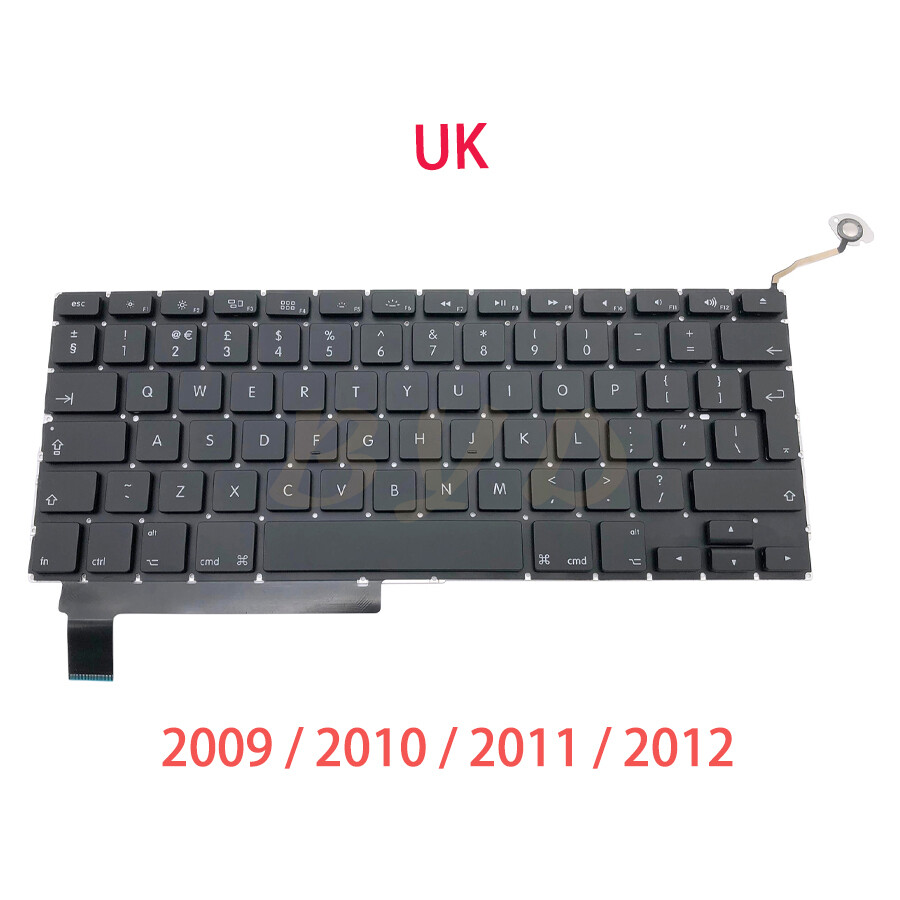 New Laptop UK English Keyboard For MacBook Pro 15" A1286 2009 2010 2011 2012