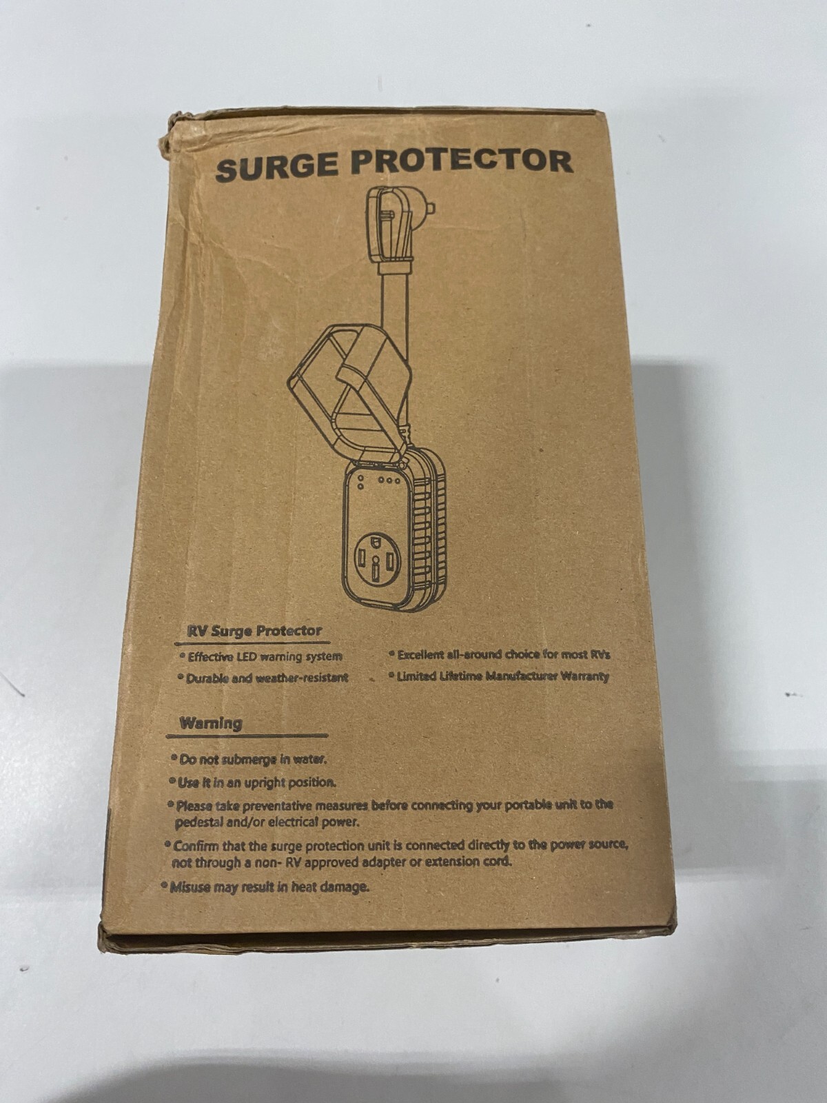 RV Surge Protector 50 Amp Up to 6,250 J W/ Waterproof Cover