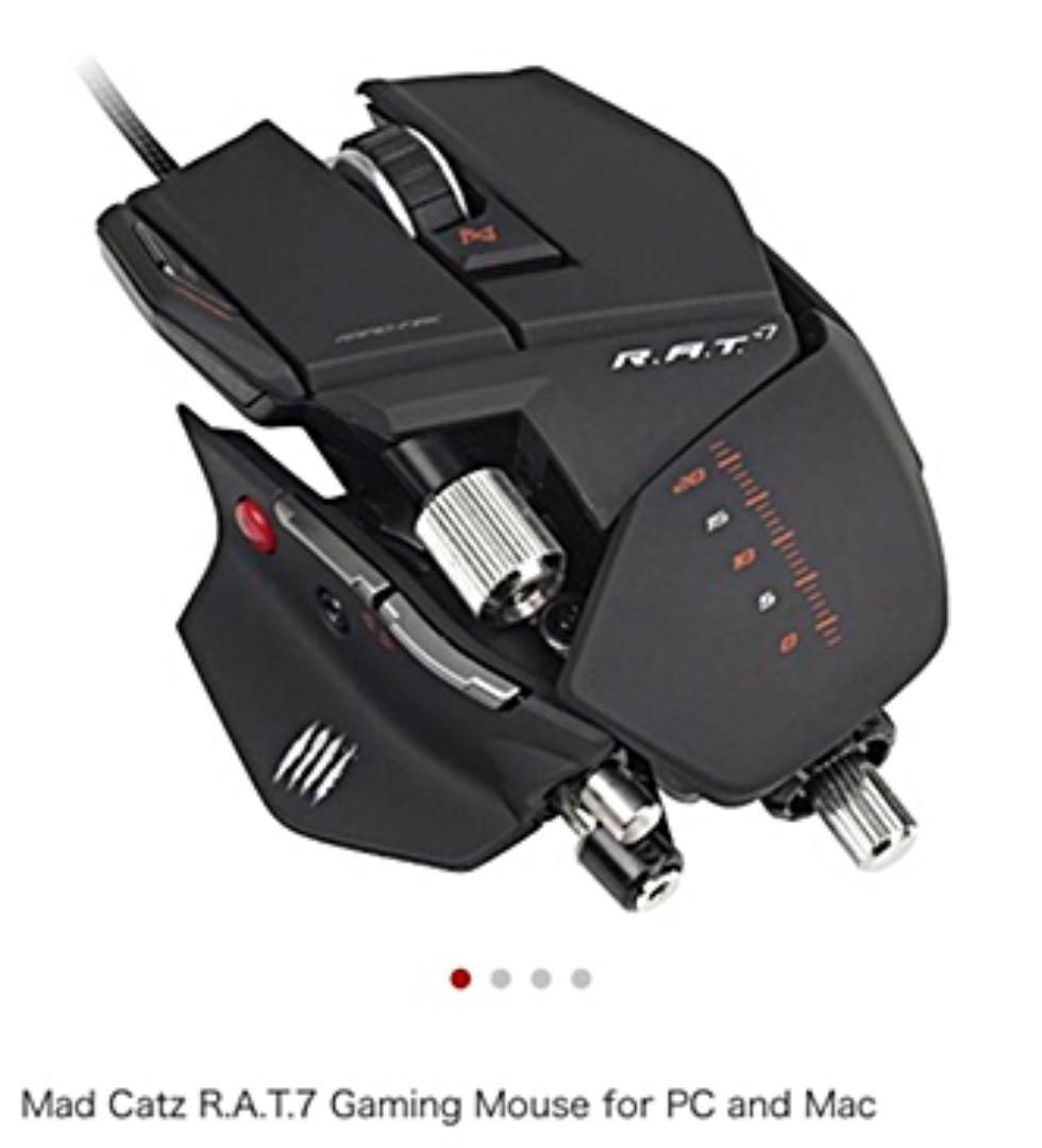 Mad Catz Gaming Mouse R.A.T7 Wired Black Used Tested