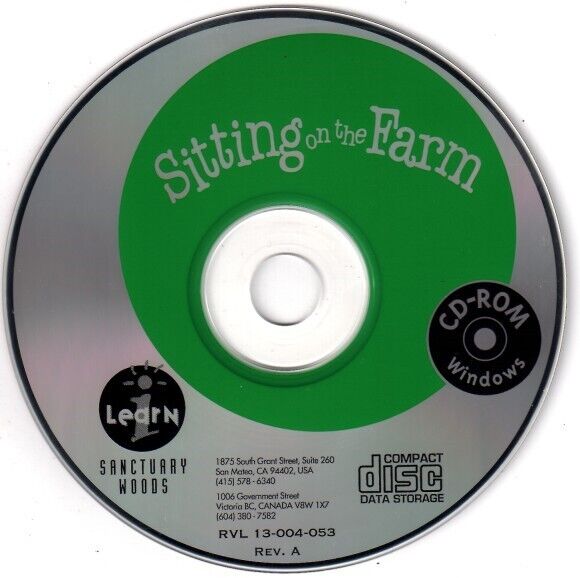 Sitting on the Farm (Ages 7-11) (PC-CD, 1994) for Windows - NEW CD in SLEEVE
