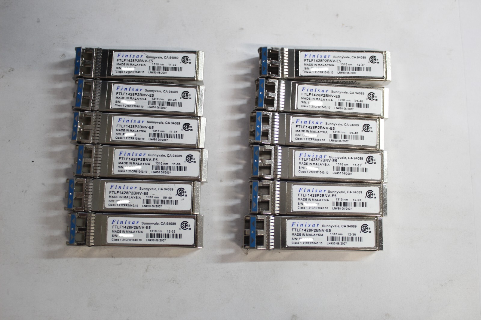 Lot of*12 Finisar FTLF1428P2BNV-E5 8Gb SFP+ 019-078-043 Optical Transceiver