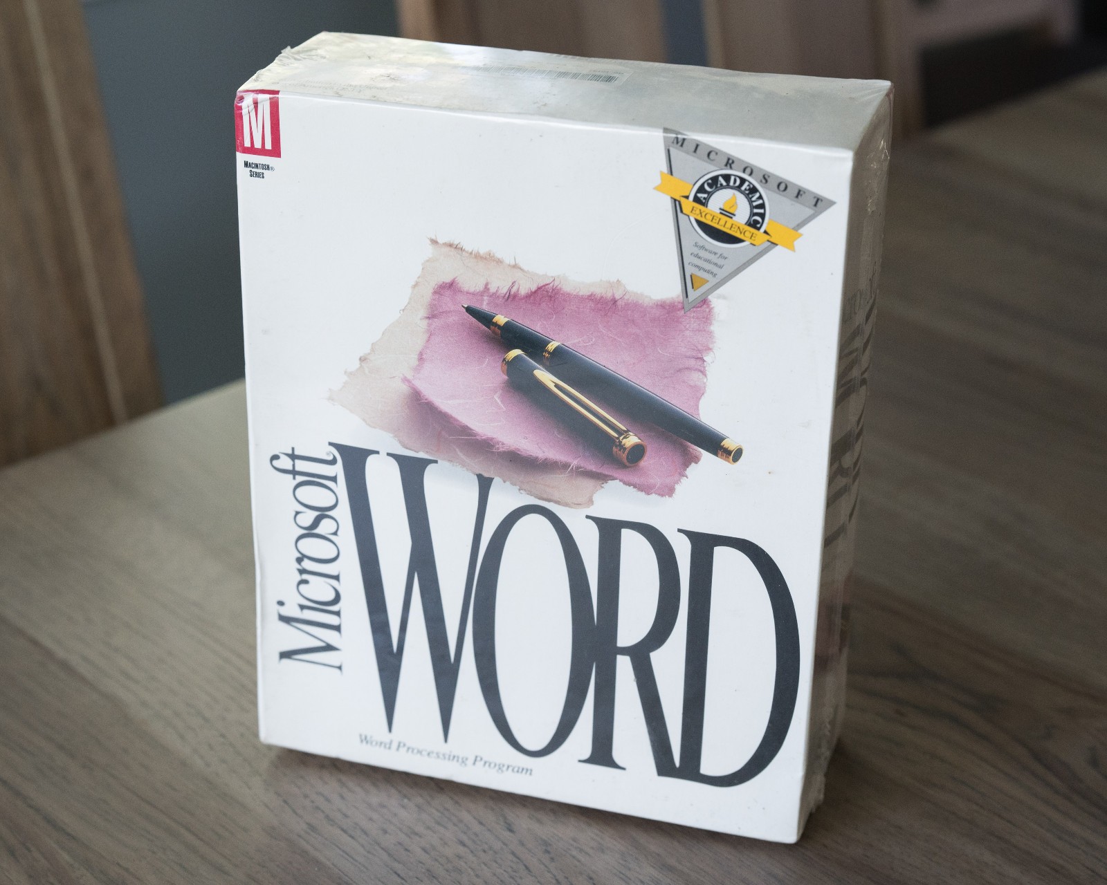Microsoft Word 5.0 for Macintosh SEALED Big Box Apple Software, Academic Edition