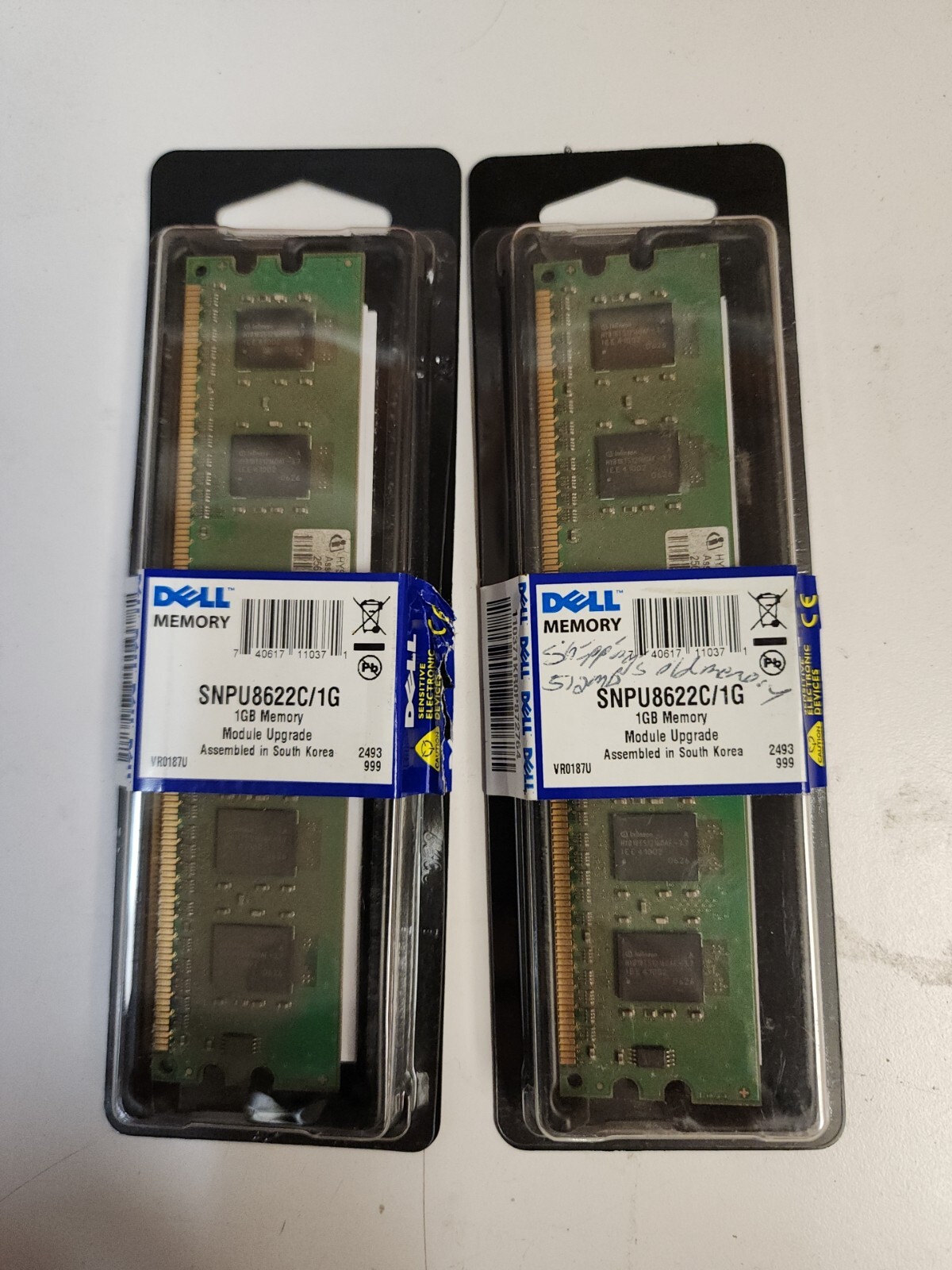 DELL 2GB KIT 2X 1GB  PC2-5300U DDR2-667 240PIN DIMM MODULE UPGRADE 