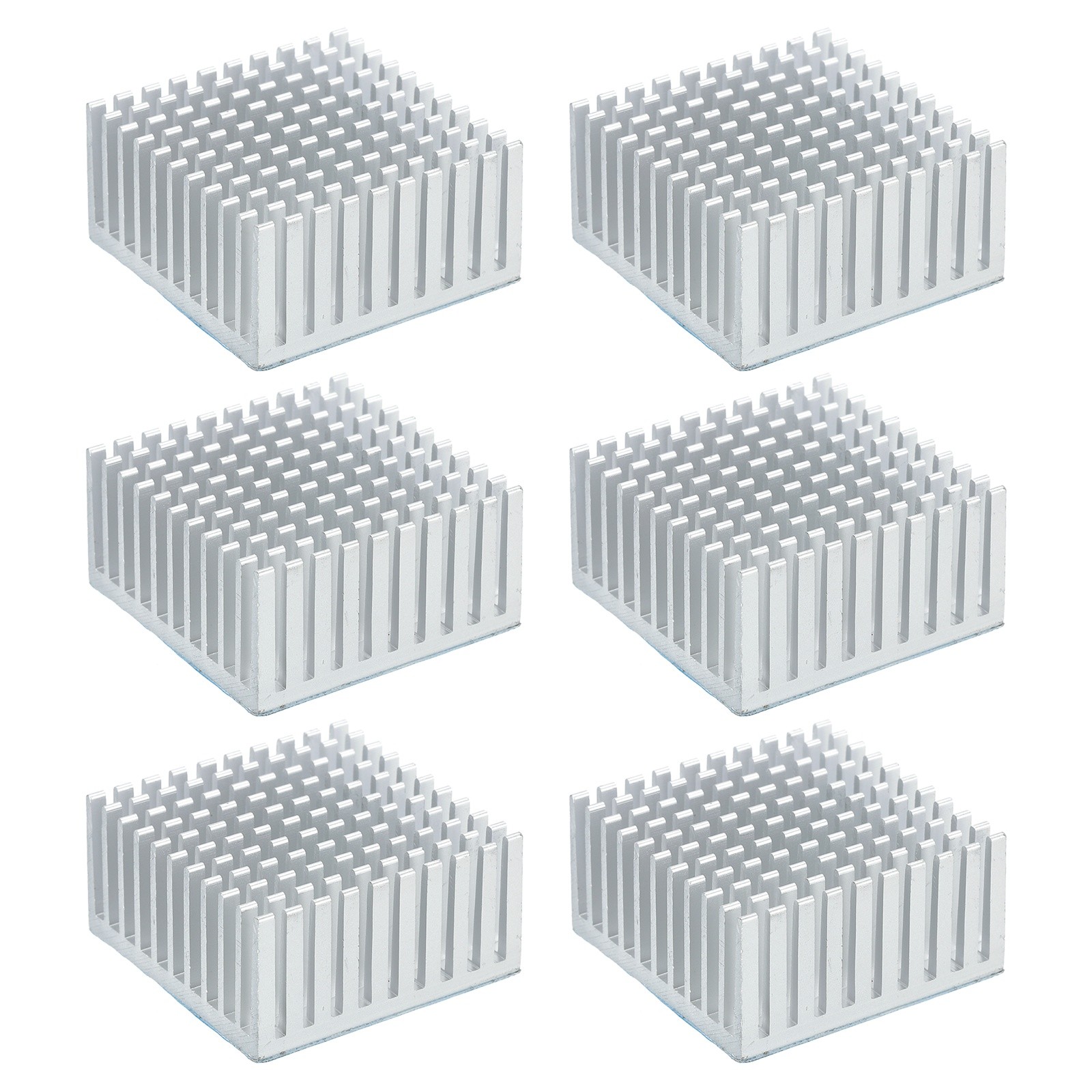 6 Pack Heatsink 40x40x20mm Aluminum Heat Sink with Thermal Blue Sticker White