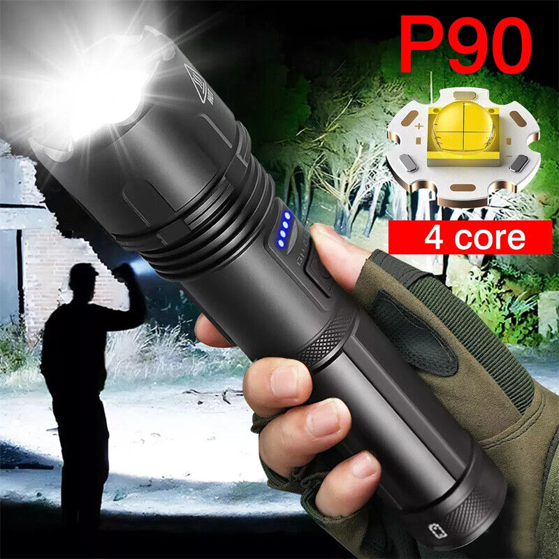 Super Bright LED Tactical Flashlight Rechargeable LED Work Light
