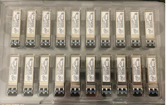 INTEL FTLX1471D3BCVI31 E10GSFPLR E65685-004 dual 10G/1G SFP+LR 1310nm LC 10km SM