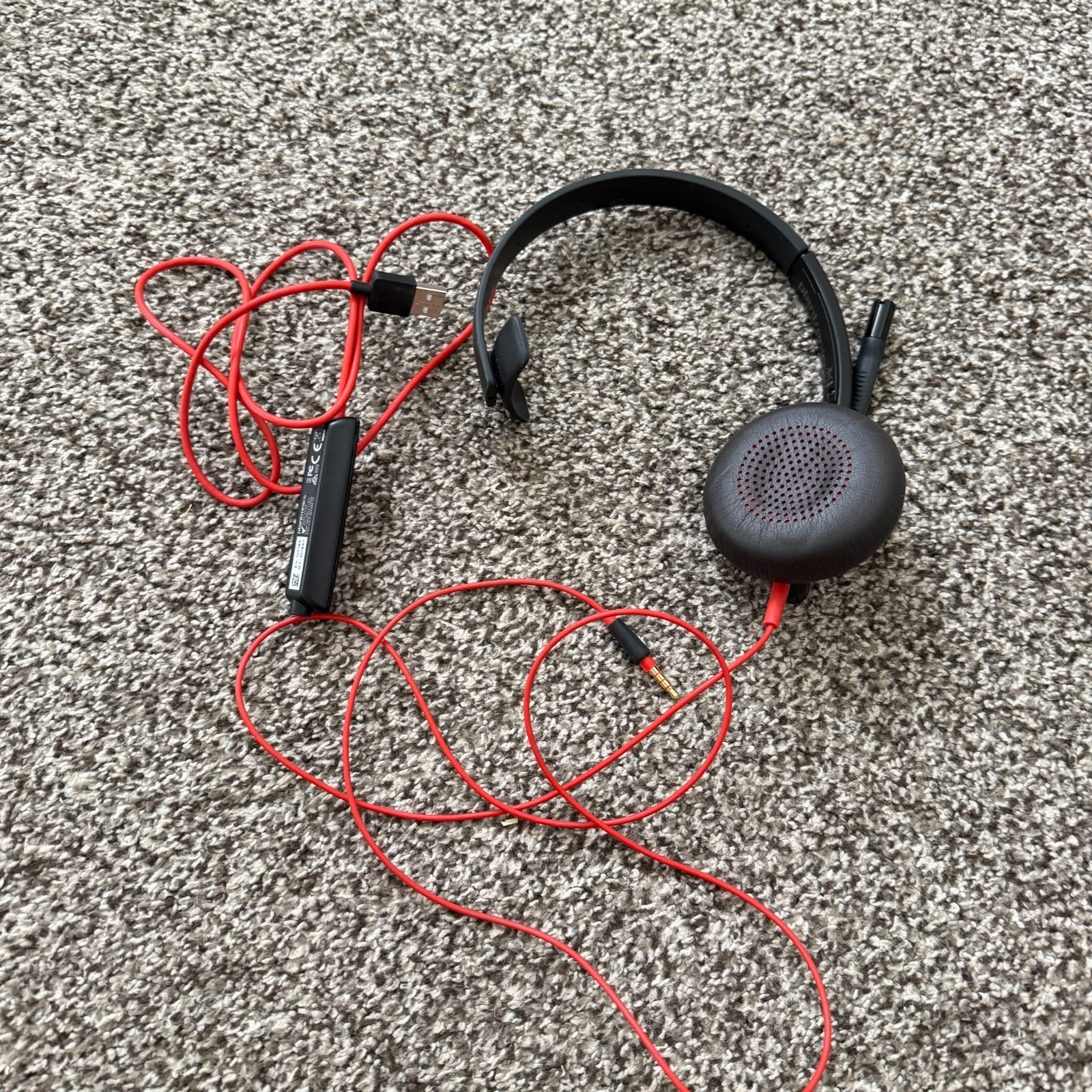 Plantronics Poly Blackwire C5200 Series Wired USB Mono Headset  Tested