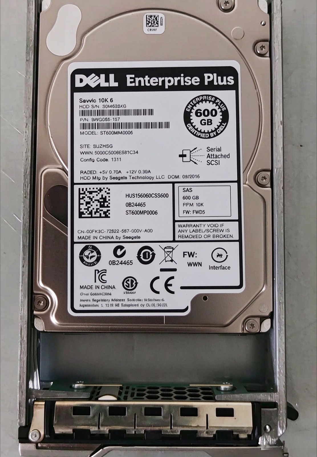 NEW Dell 00FK3C 0FK3C ST600MM0006 10K 600GB SAS 6Gbps 64MB 2.5" HDD W/Tray