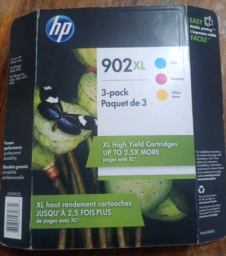 HP T0A41BN 902XL Inkjet Cartridges 3 Pieces - Tri-Color