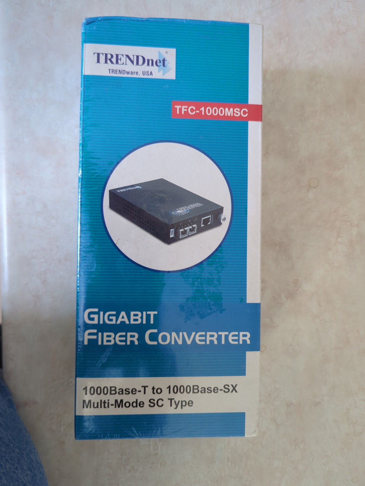 TRENDnet TFC-1000MSC 1000Base-T to 1000Base-SX SC-type Gigabit Fiber Converter