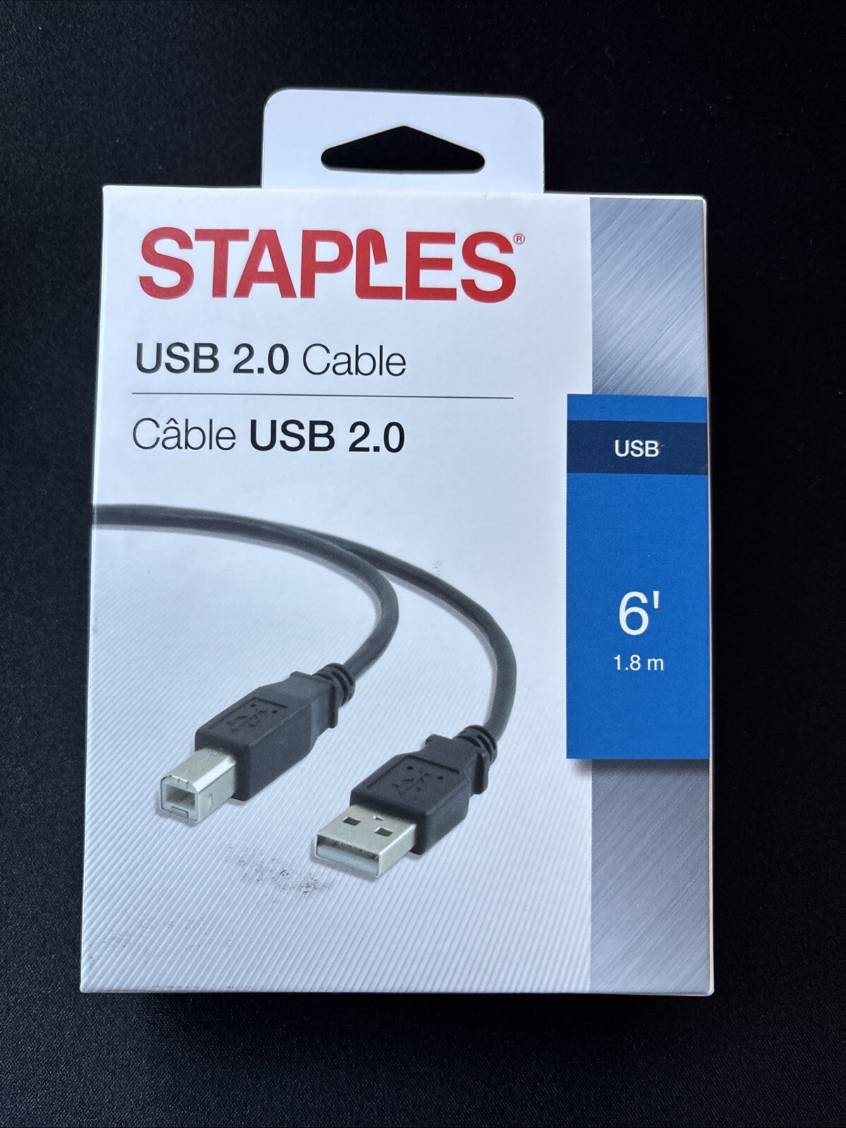 Staples, 7', Pro Series, USB 2.0 Cable, 7', Gold-Plated Connectors