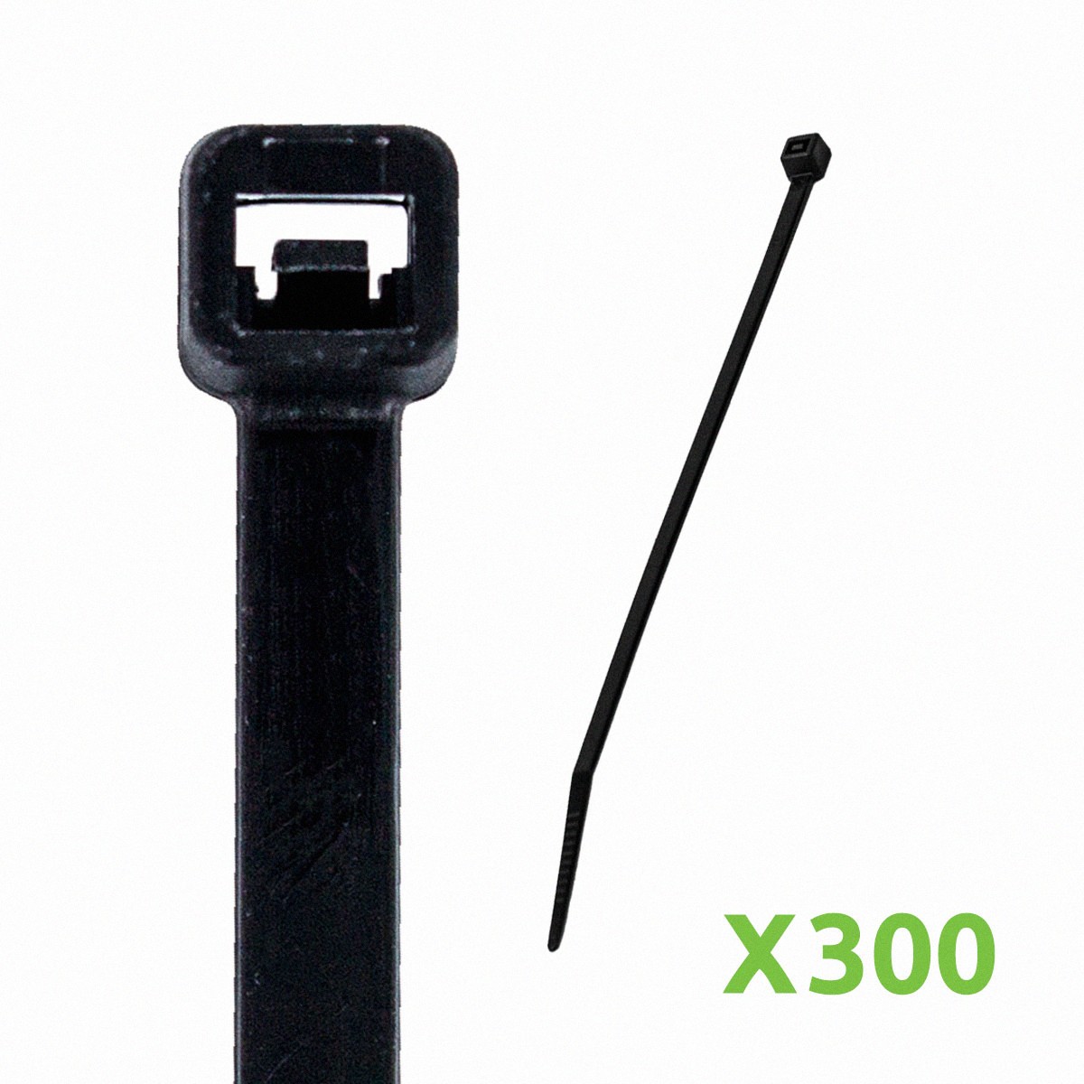12 Inch Nylon UV Resistant Cable Wire Zip Tie 50 lbs Black 300 Pack Lot Pcs Qty