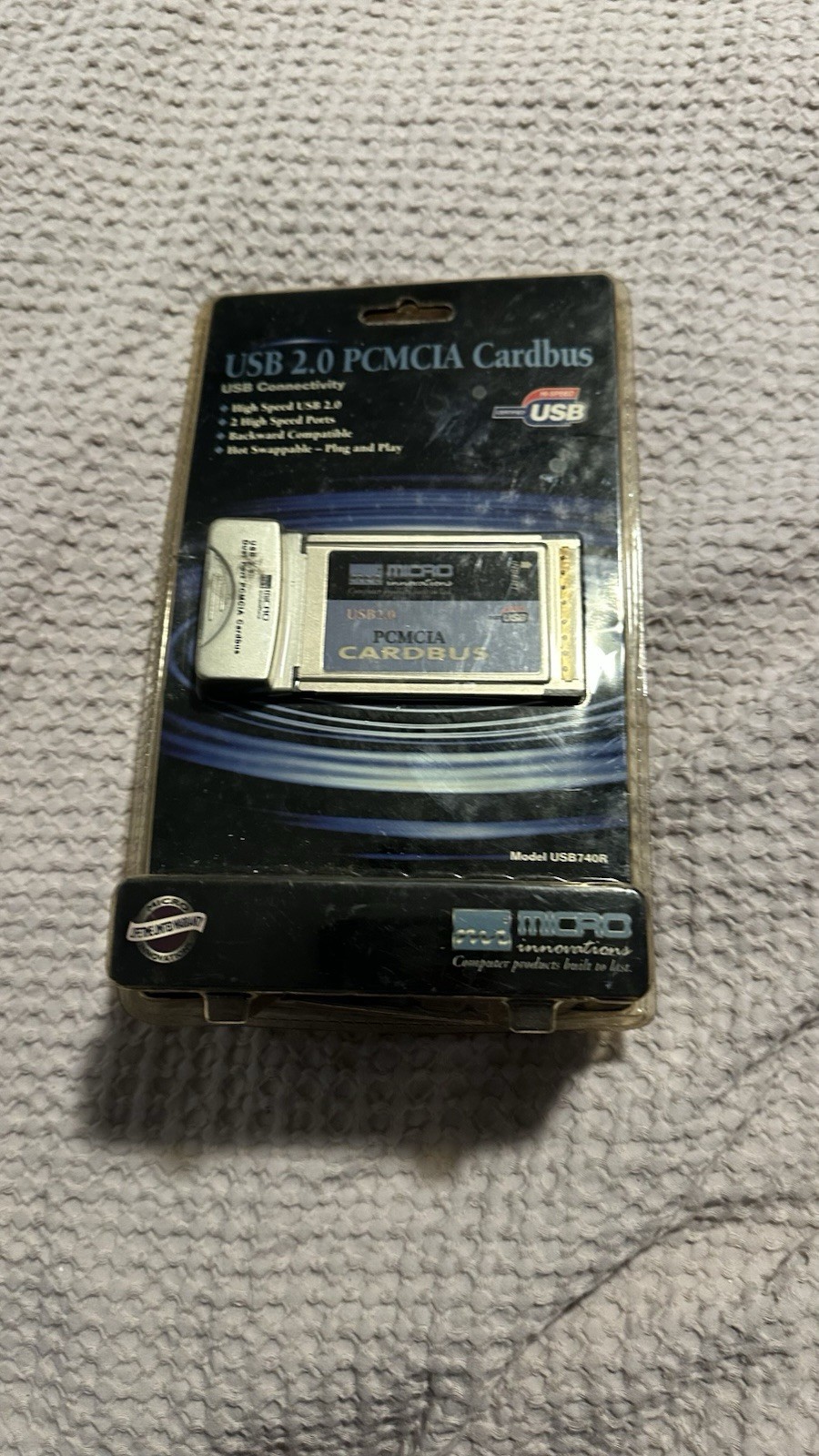 Y2K Micro 4 Port USB 2.0 PCMCIA Cardbus NIP USB750R for Windows