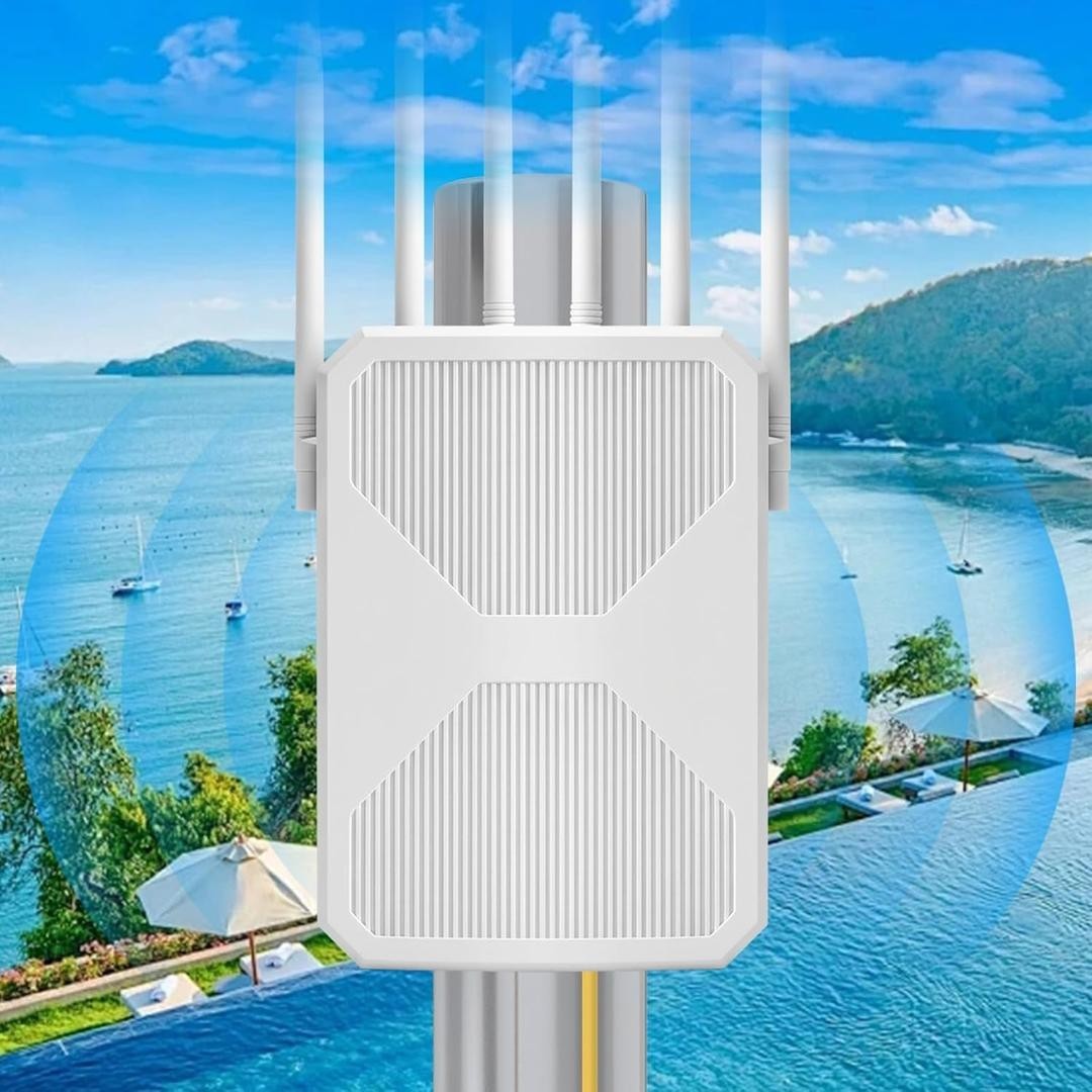 2026 AC1200 Outdoor WiFi Extender, Long Range Outdoor WiFi Extender Signal Boost