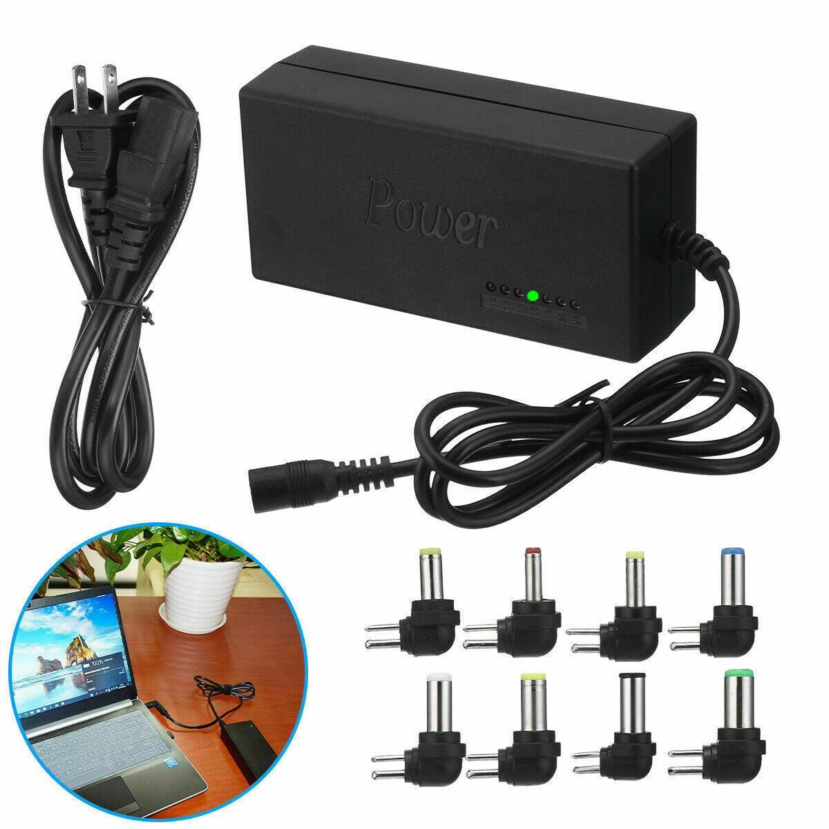 96W Universal Laptop Power Supply Charger AC To DC 12V/15V/16V/18V/19V Adapter