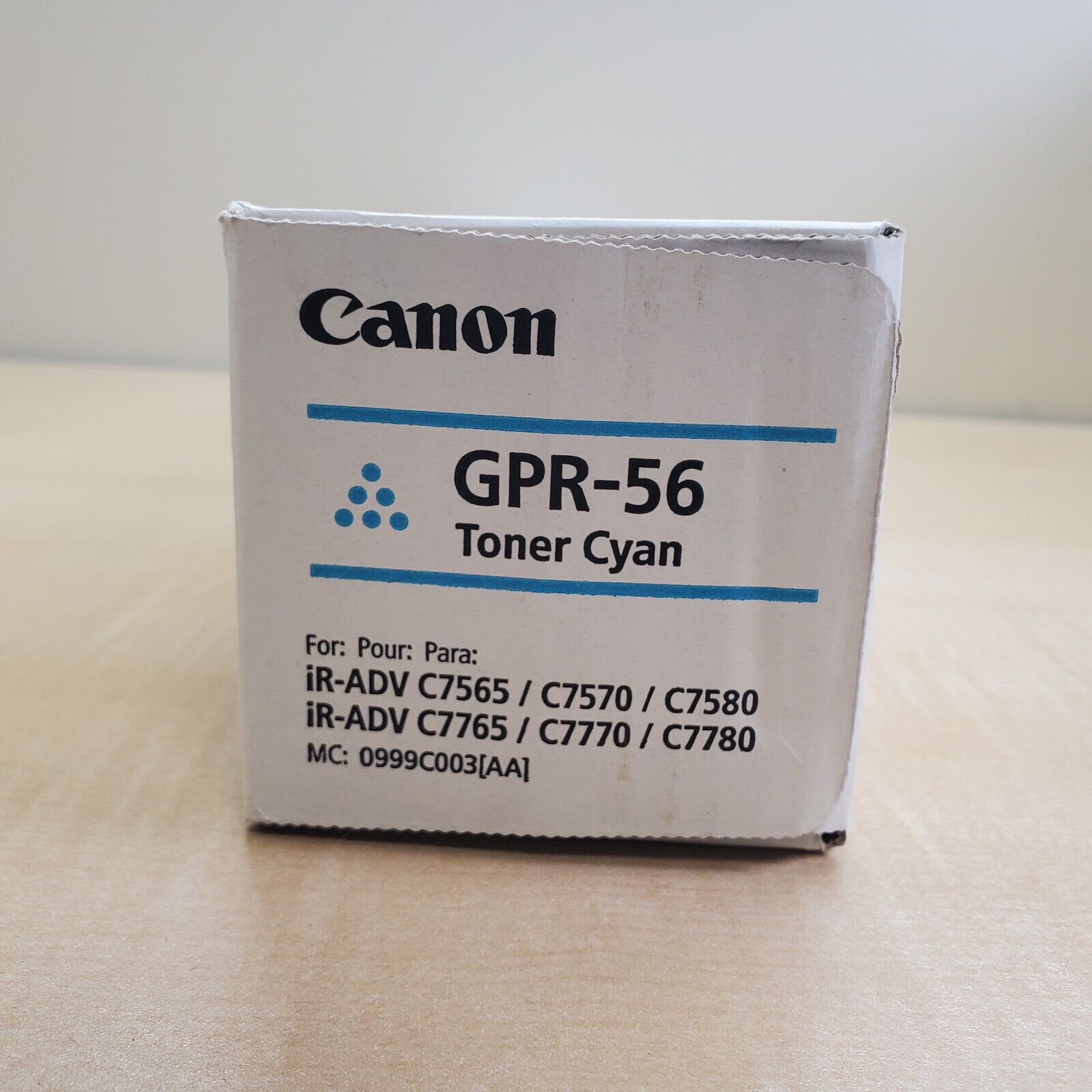 Genuine OEM Canon GPR-56 Cyan / Yellow Toner Cartridge for C7570i C7565i C7580i