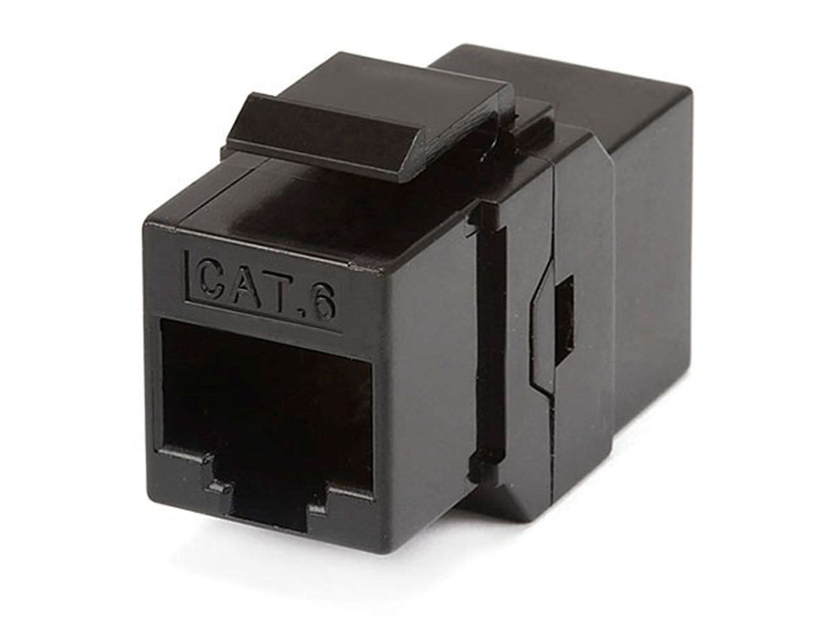Lot of 10 Monoprice 7297 Cat6 Inline Coupler Type Keystone Jack - Black