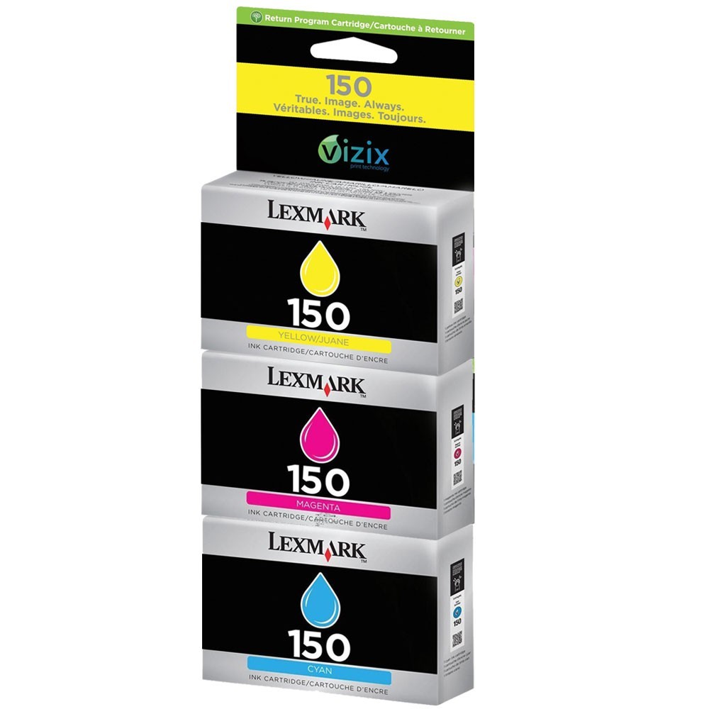 3 Pack Genuine Lexmark 150 Ink Cartridge for S315 S415 S515 Pro715 Pro915
