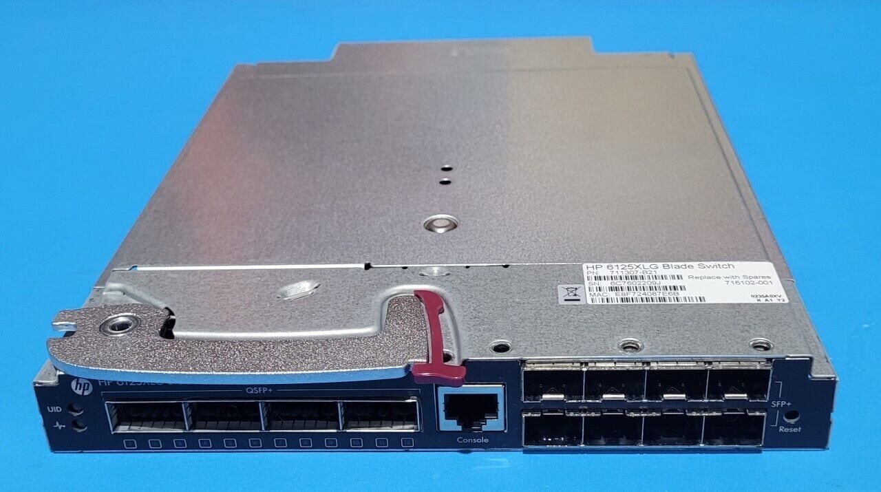 HP 6125XLG BLADE SWITCH 4x 40Gb QSFP+ + 8x 10Gb SFP+ 737230-B21, 716102-001