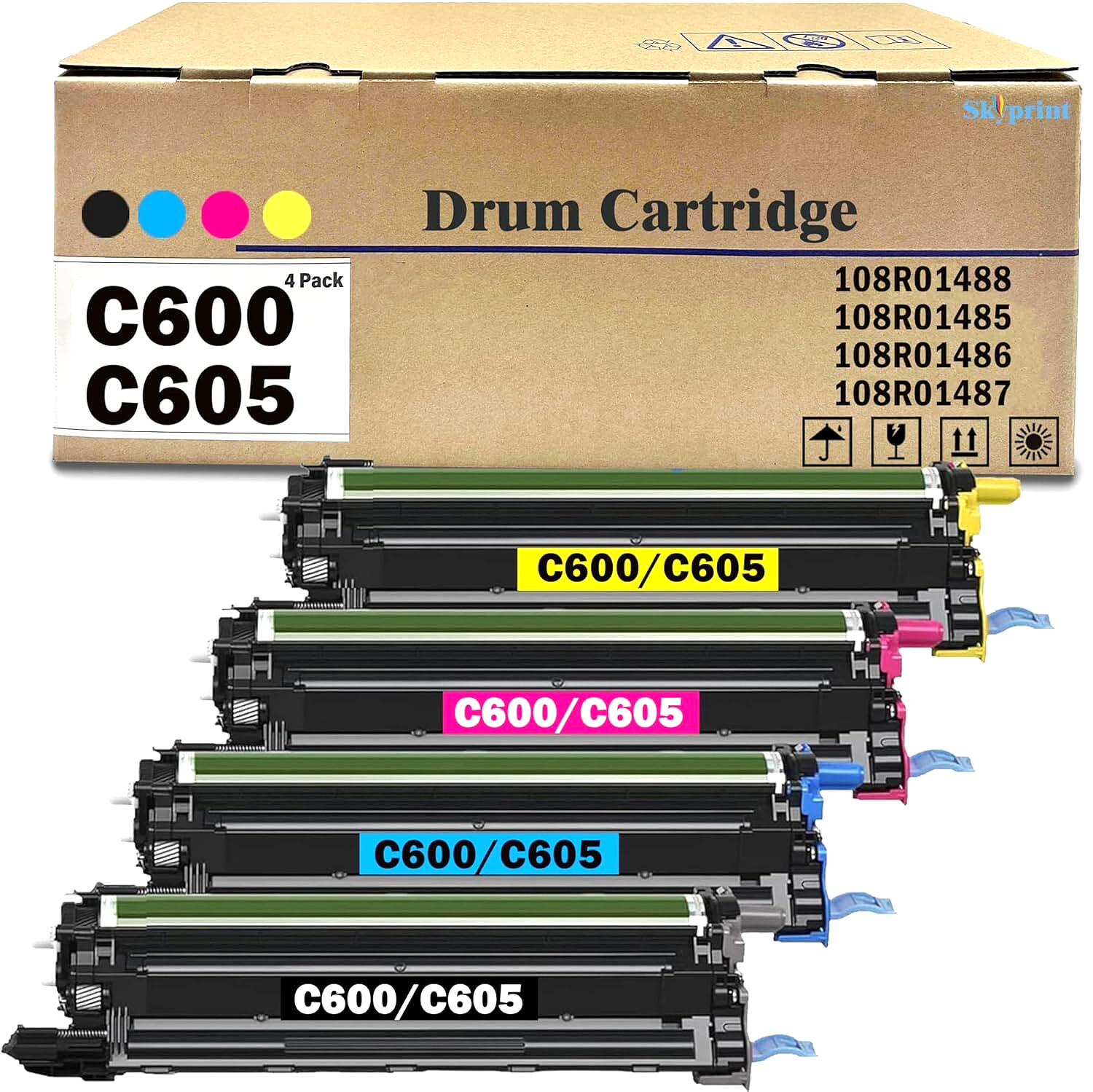 Drum Cartridge 4-Pack – Compatible Replacement for Xerox VersaLink C600 & C605