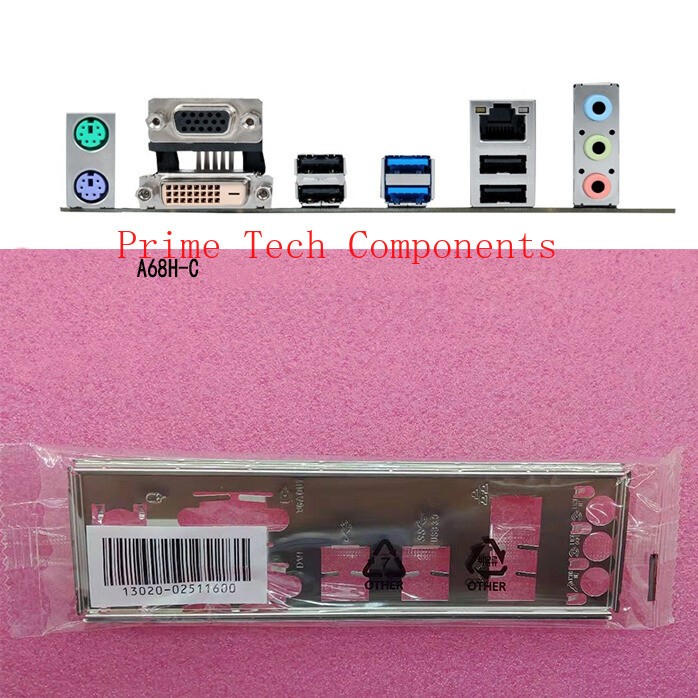 Original For Asus A68H-C Shield IO I/O Rear Baffle Backplate Motherboard