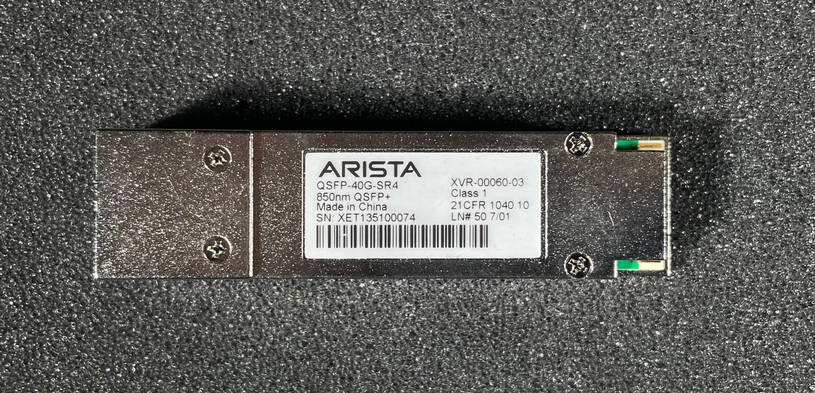 Arista QSFP-40G-SR4 850nm QSFP+ 40G Optic Transceiver Module / XVR-00060-03