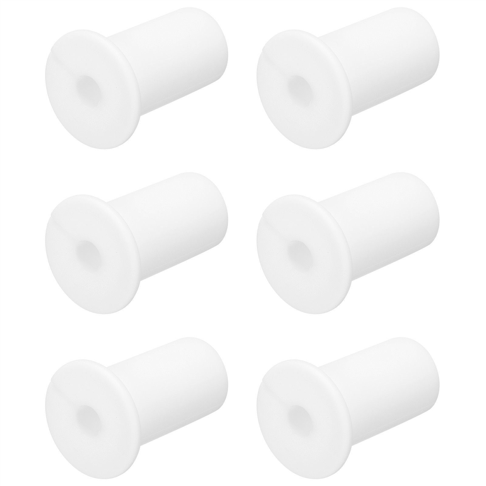 6Pcs Wall Grommets for Cables 3/4" with 7mm Hole White No Thread