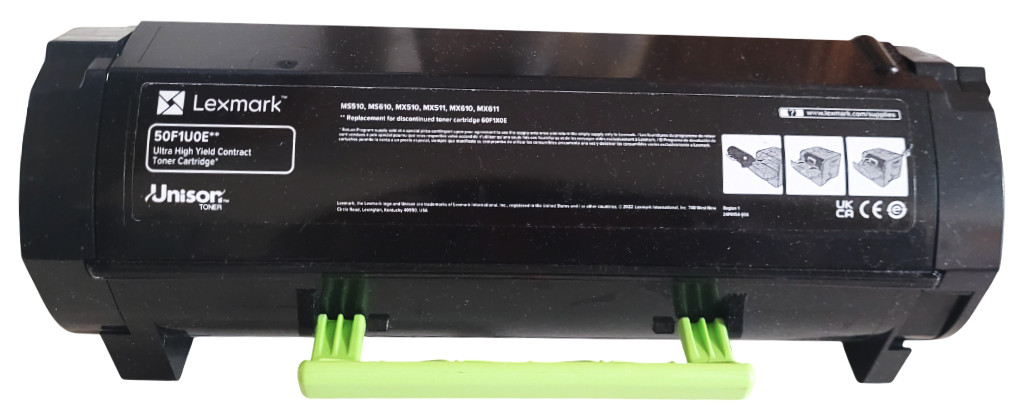 Lexmark 50F1U0E Black Ultra High Yield Toner Cartridge Without Box