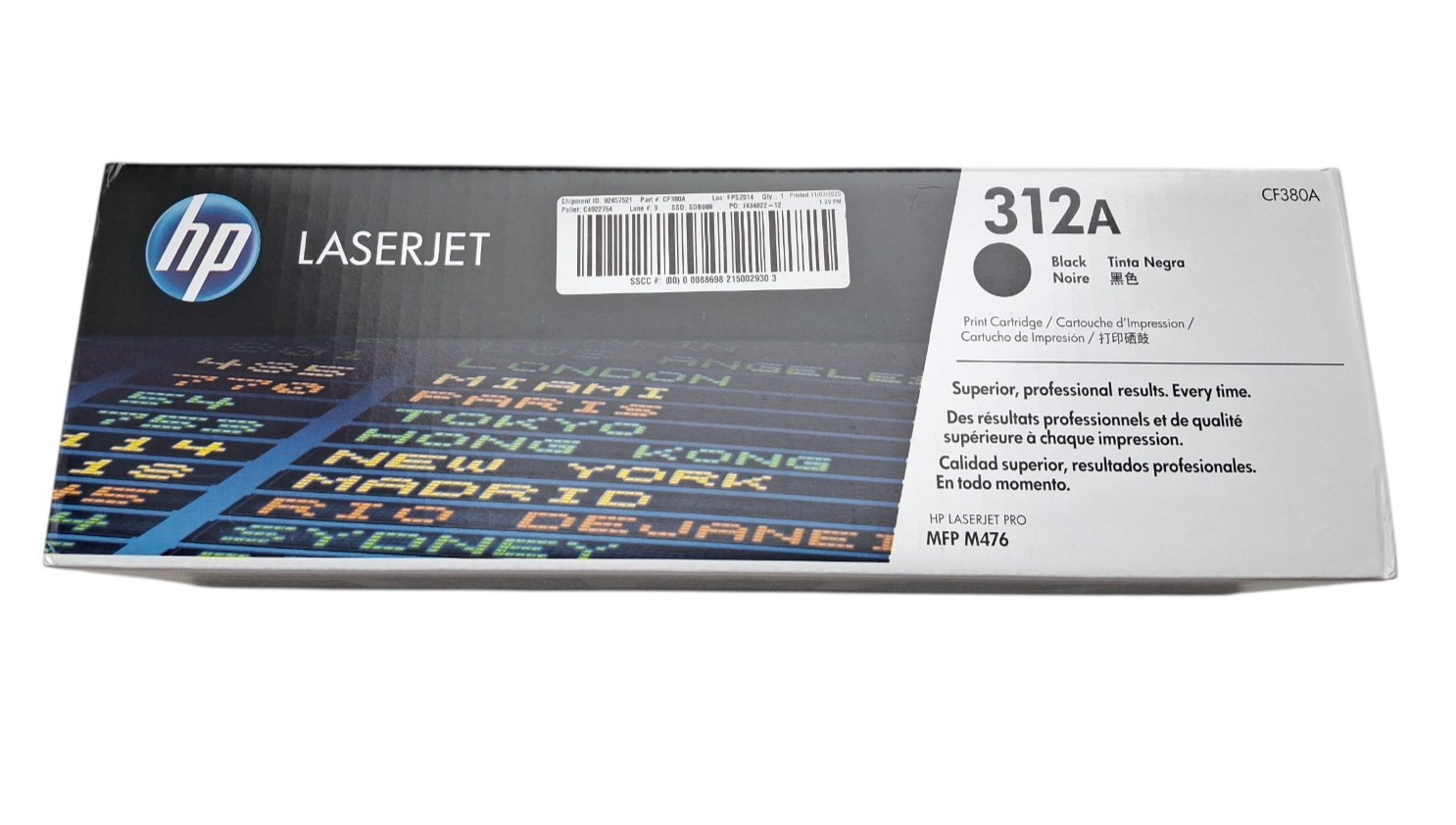 HP 312A Black Toner Cartridge for LaserJet Printers;   Included