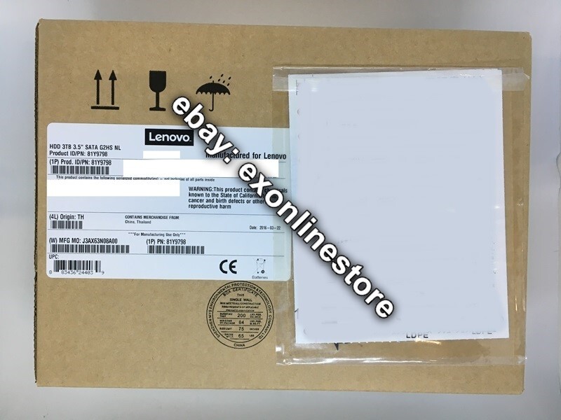 81Y9798 - 3TB 7.2K 6Gbps NL SATA 3.5" G2HS HDD (FRU: 81Y9799)
